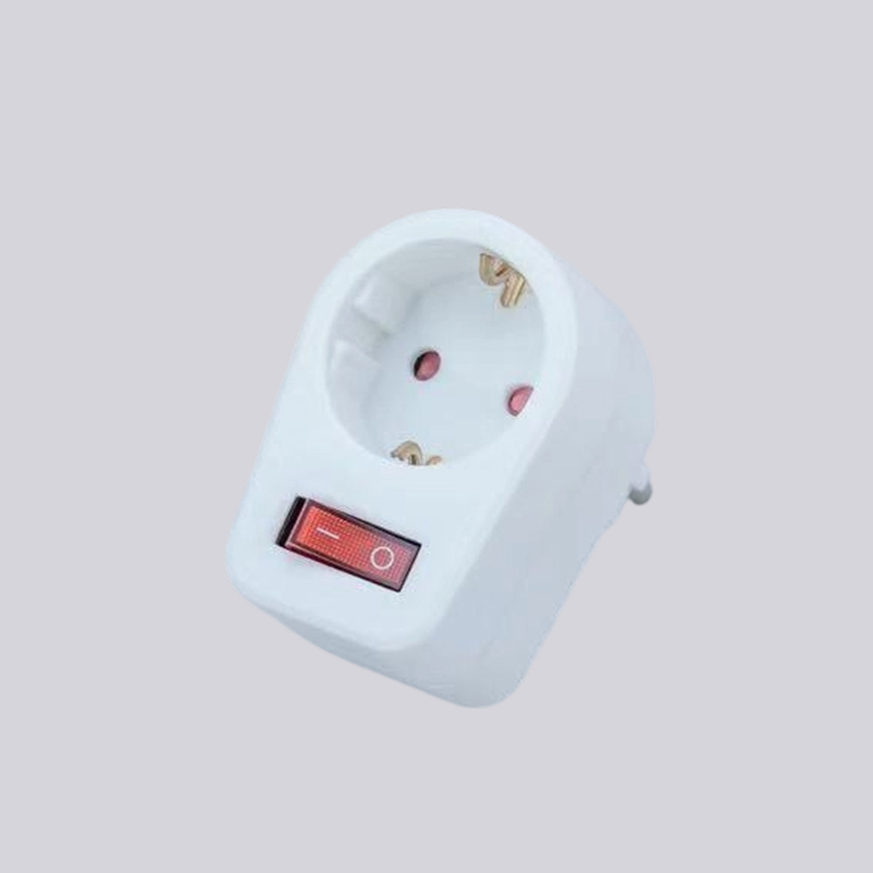 Spina rotonda tipo tedesco G01-01K con adattatore per interruttore